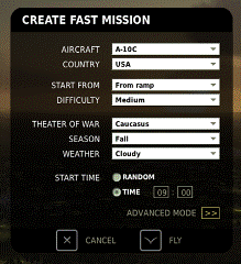 Set a few options for a quick mission or...