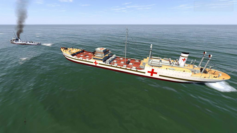 A repurposed freighter becomes a new hospital ship type.