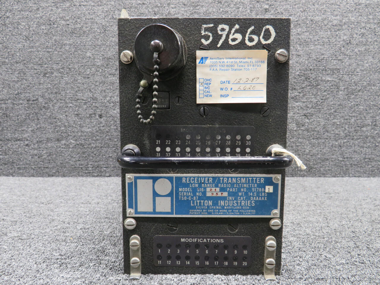 51788-1 Litton Industries 516-21 Receiver-Transmitter Low Range Radio Altimeter
