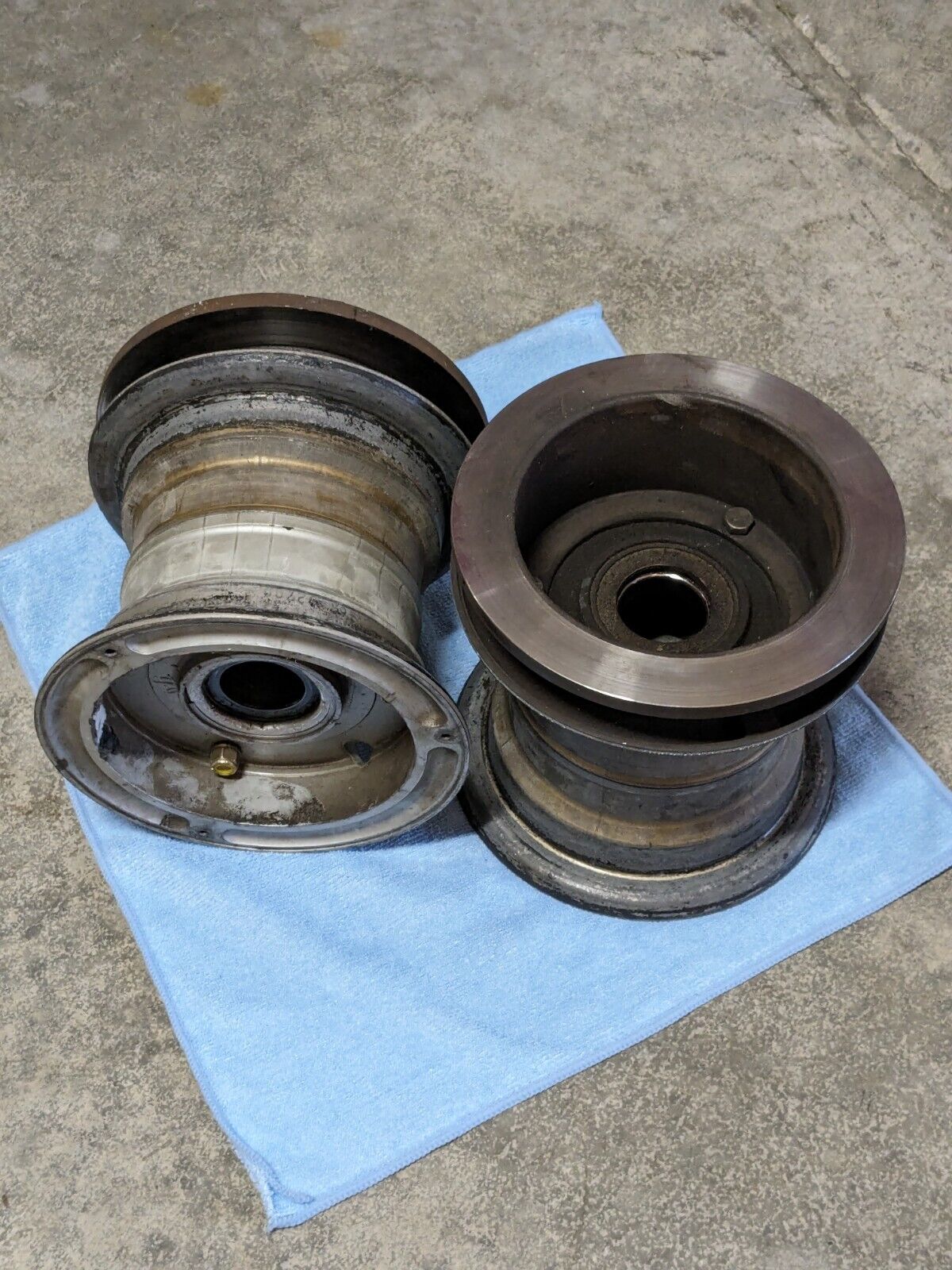 Main Wheels 6.00-6 & Cleveland Rotors removed from Cessna 180 for upgrade