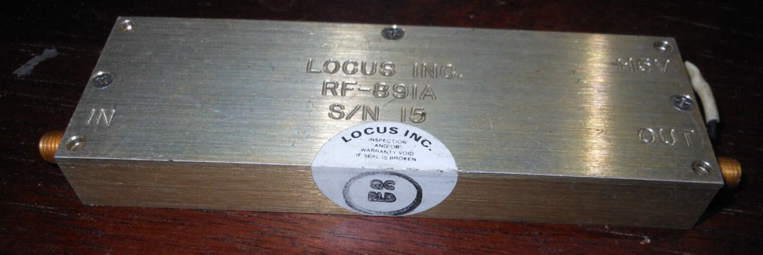 LOCUS INC. RF-891A MICROWAVE AMPLIFIER