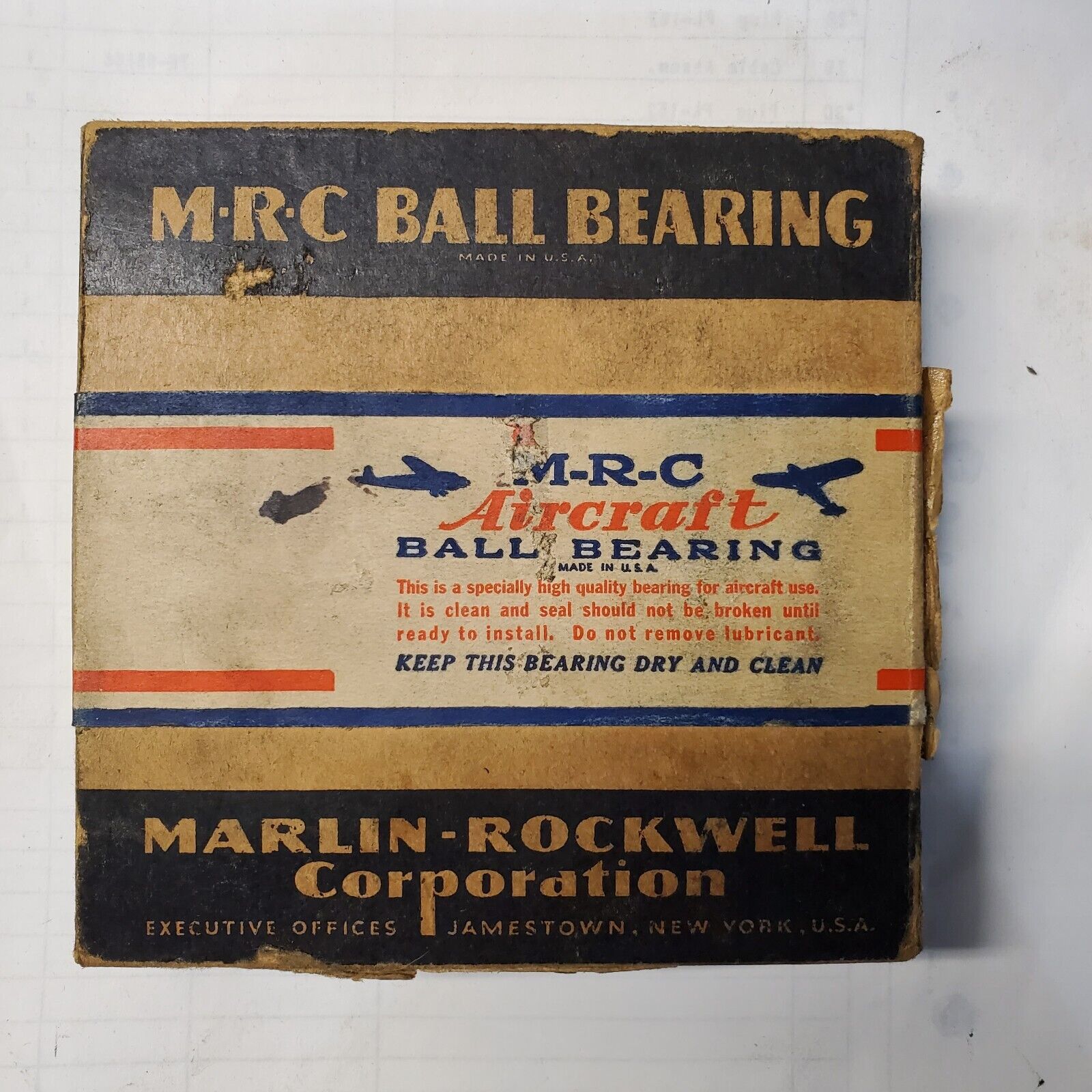 NOS New Old Stock Vintage MRC Aircraft Ball Bearing 2542