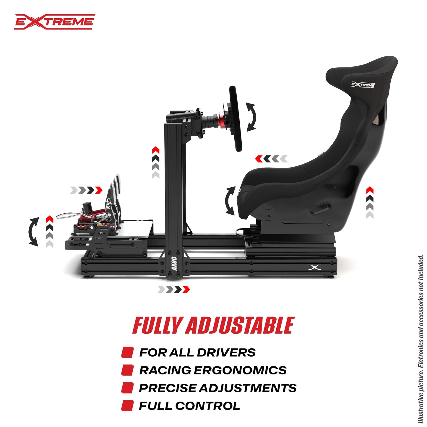 Extreme SIM Racing - AX80 ALUMINUM PROFILE SIM RACING RIG