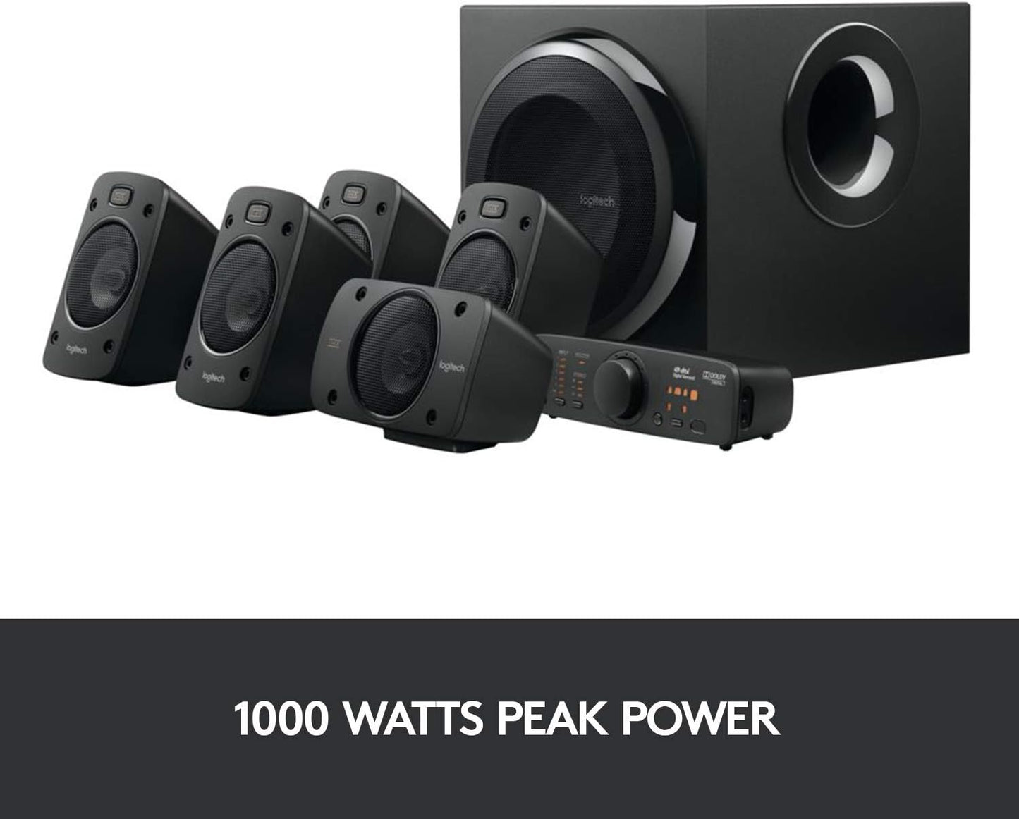 [GARAGE SALE] - Logitech Z906 5.1 Surround Sound Speaker THX Dolby DTS - Black | Certified, digital audio input, multiple devices setup