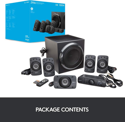 [GARAGE SALE] - Logitech Z906 5.1 Surround Sound Speaker THX Dolby DTS - Black | Certified, digital audio input, multiple devices setup