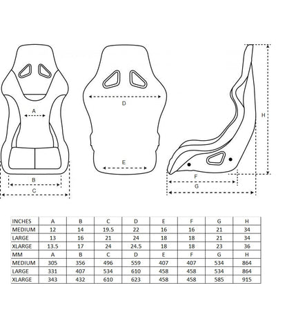 NRG - FRP BUCKET SEAT (MEDIUM) WATER RESISTANT VINYL MATERIAL