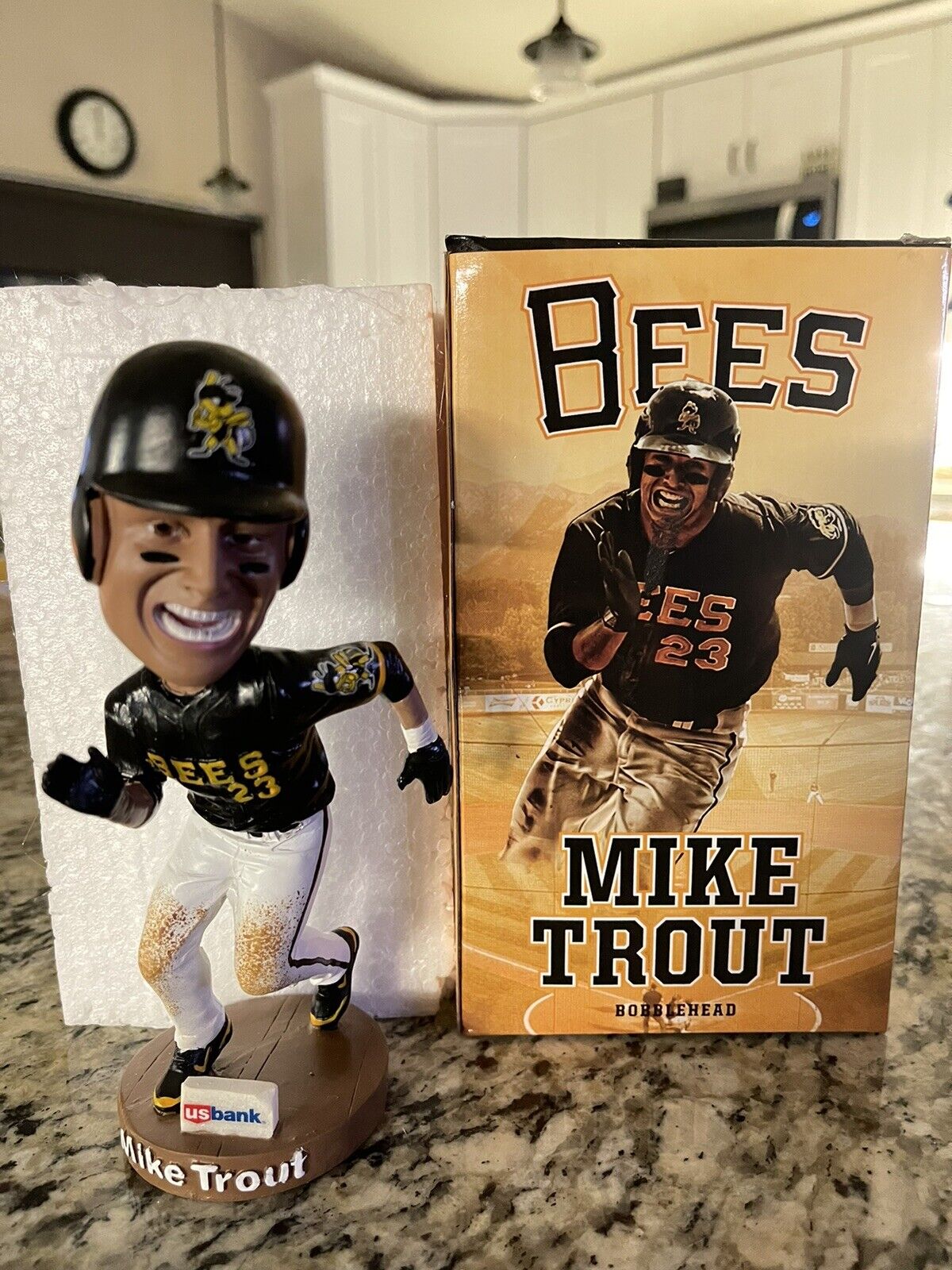 Hard to Find Mike Trout Salt Lake Bees Bobblehead in original box -RARE for  Sale 