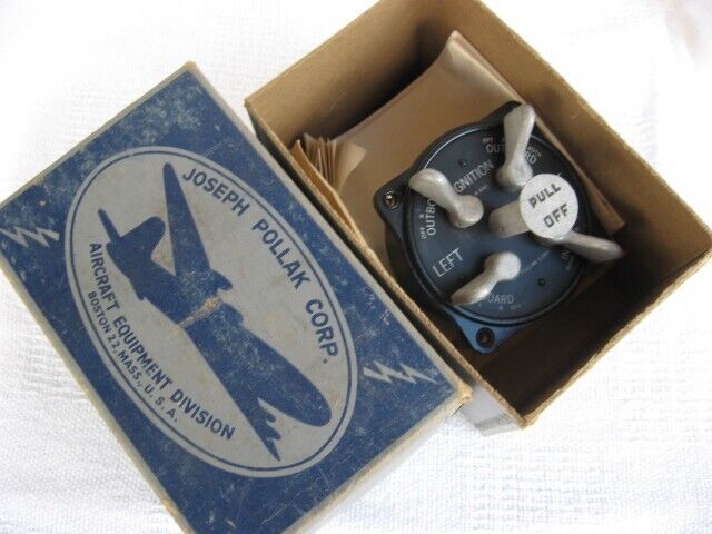 NOS Joseph Pollak Aircraft Ignition Switch-A-940 Part. NO. New in Orig. Box