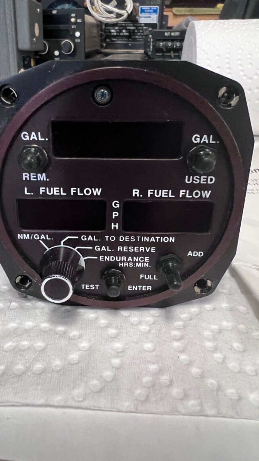 Shadin Avionics DIGIFLO-L Fuel Flow Indicator P/N 910532P | Used working