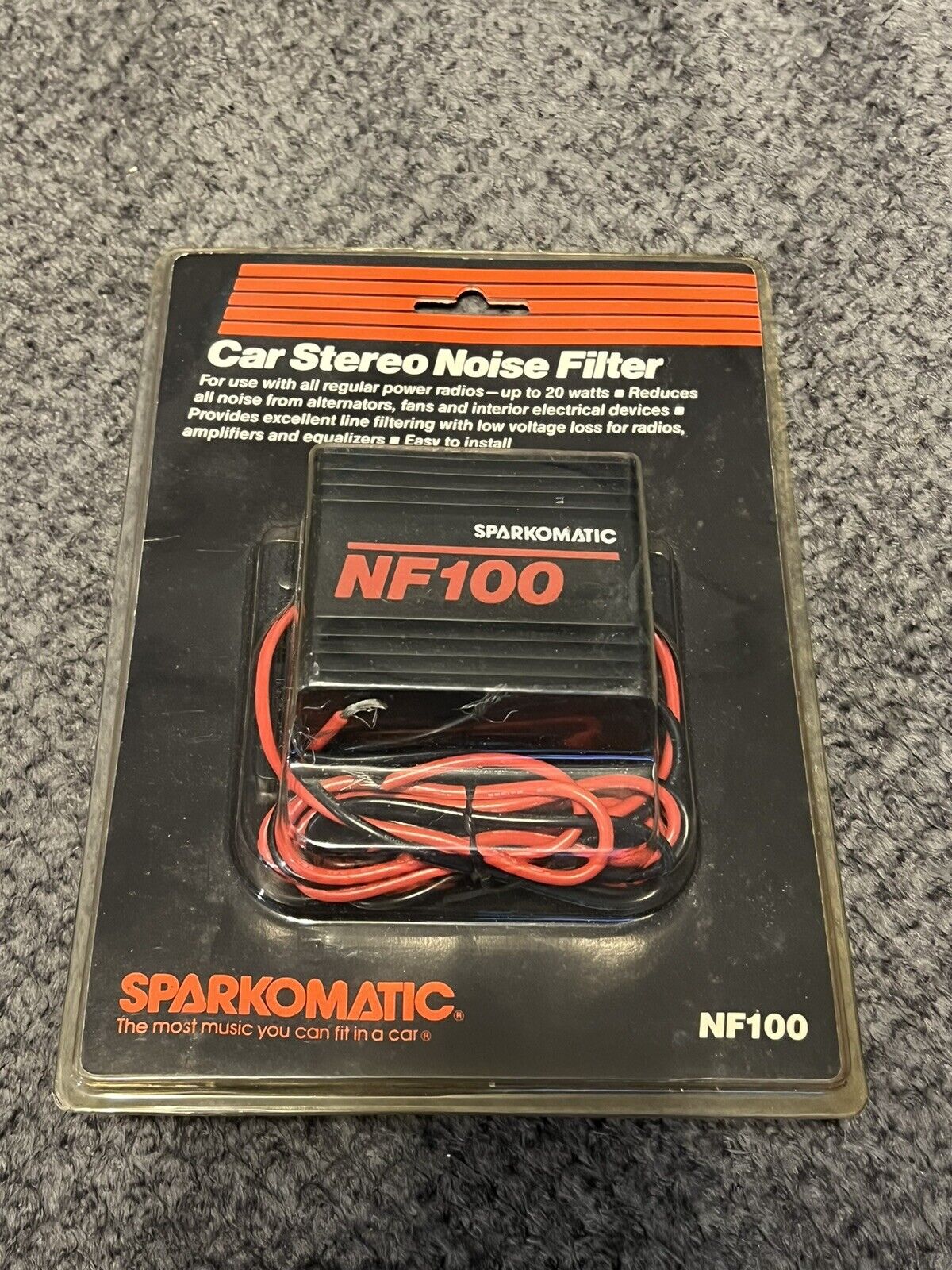 NOS (new old stock) Vintage Sparkomatic NF100 Line Filter sealed package