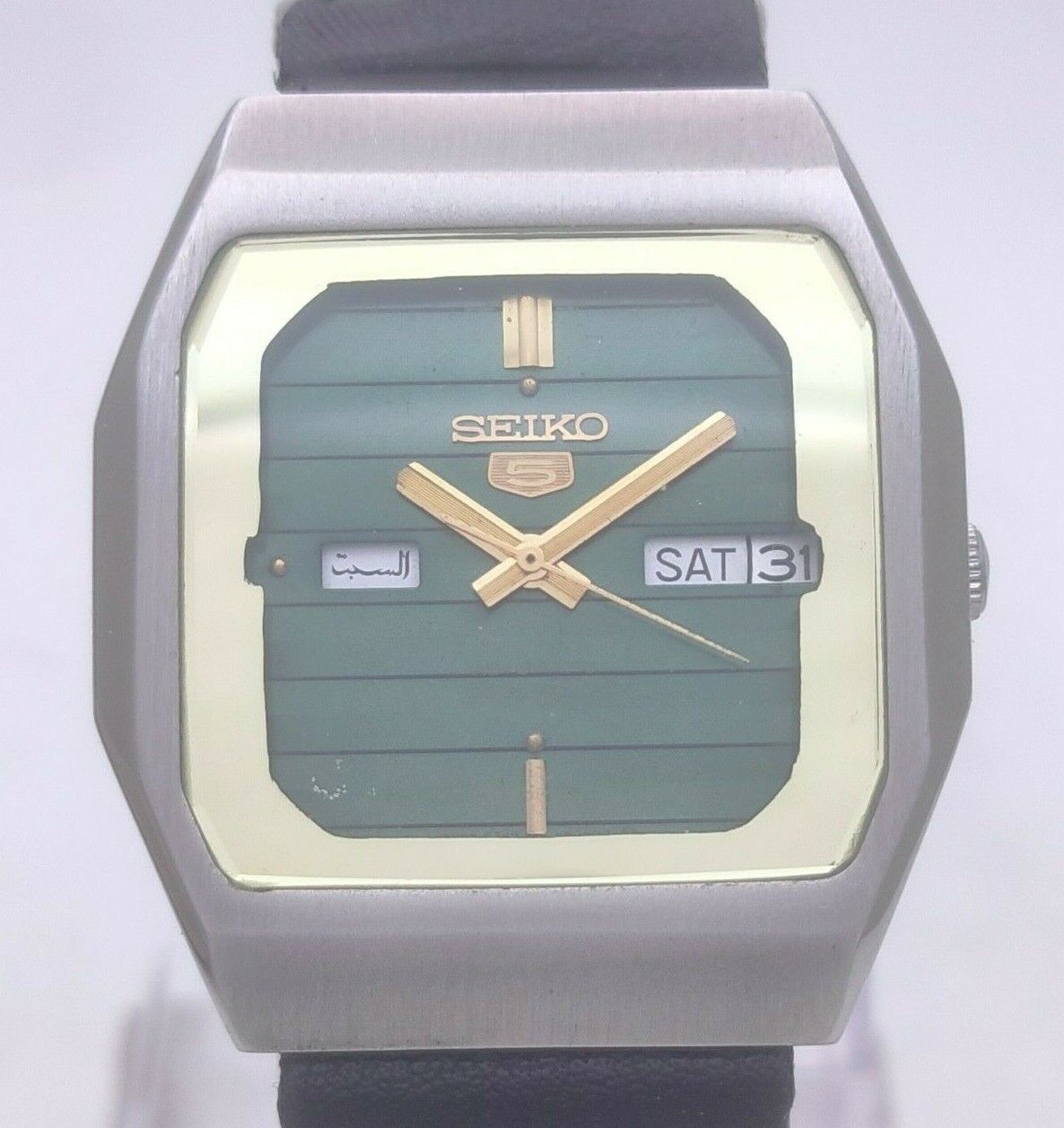 Vintage Seiko 5 Japan 6349-5340 23J Automatic Dual Day Window Men's Wrist  Watch for Sale 
