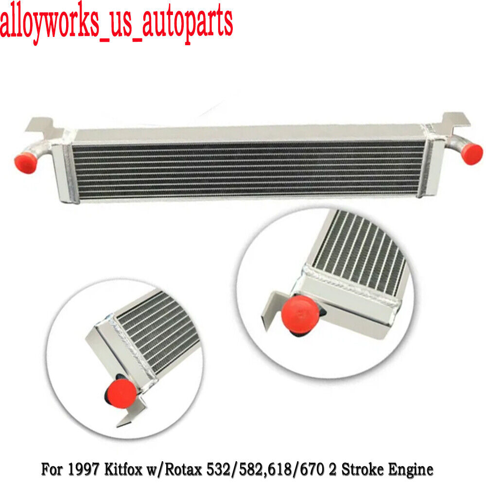 2 Rows Aluminum Radiator For 1997 Kitfox w/Rotax 532/582,618/670 2 Stroke Engine
