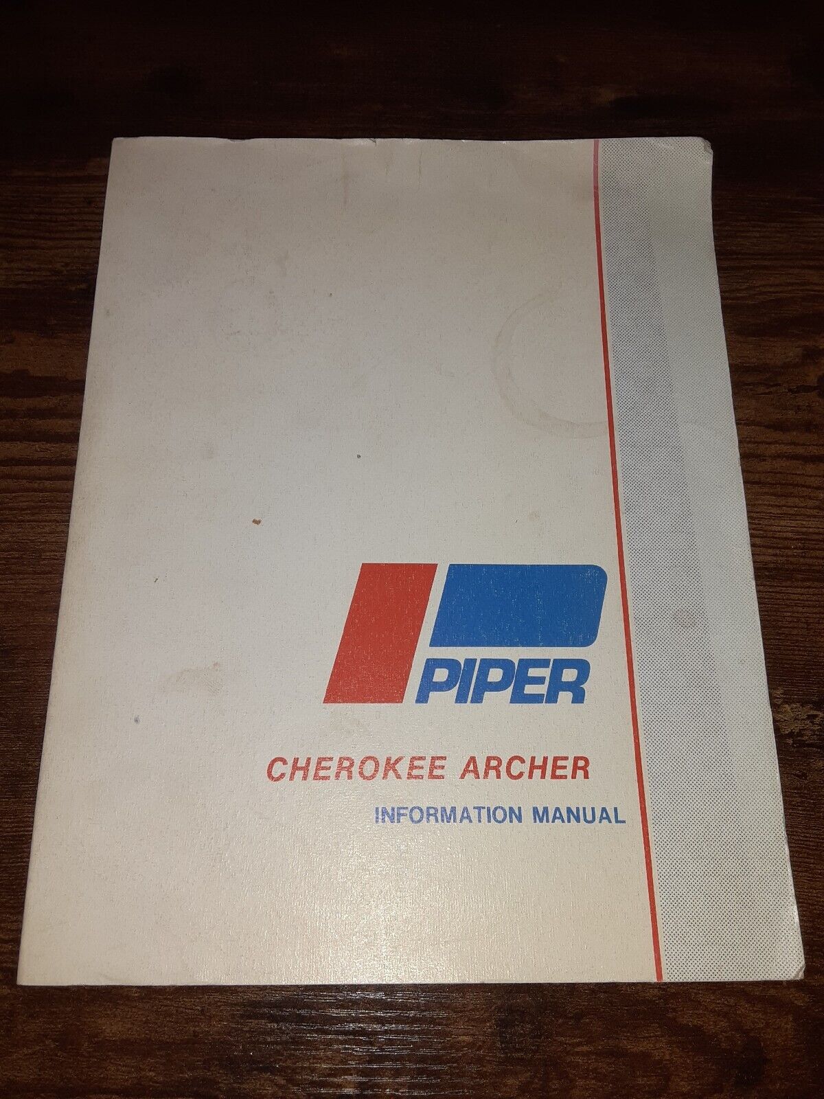 PIPER CHEROKEE ARCHER  INFORMATION MANUAL 761-556 JULY 1973 VINTAGE SMALL PLANE☆