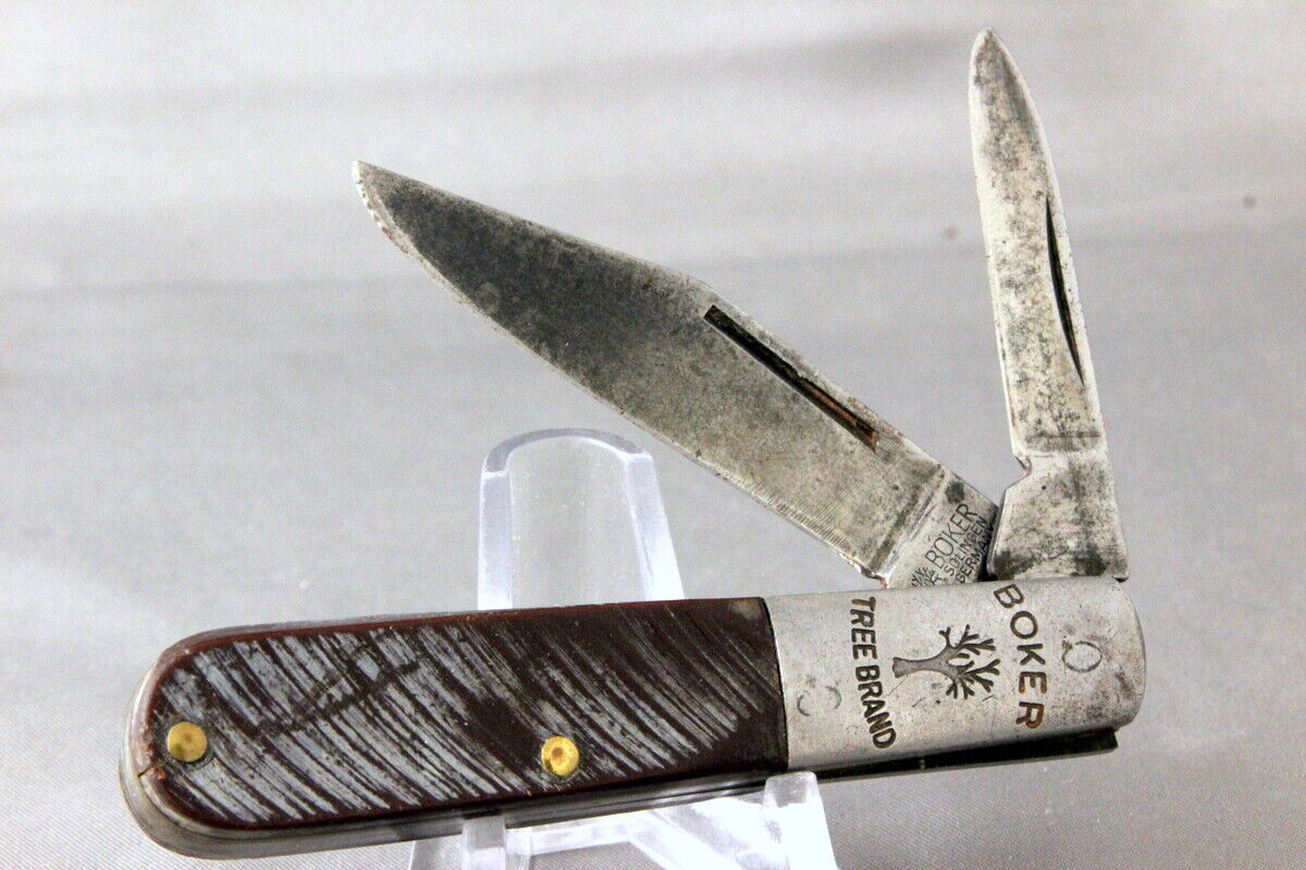 BOKER TREE BRAND (Solingen) #493 Barlow, Saw Cut Delrin Handles, Used Knife  for Sale 