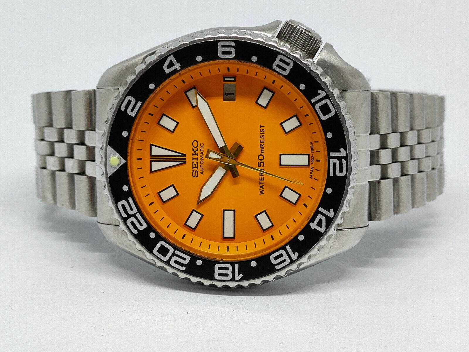 SEIKO DIVER 7002-7000 STUNNING ORANGE FACE MOD AUTOMATIC MENS WATCH 353889  for Sale 