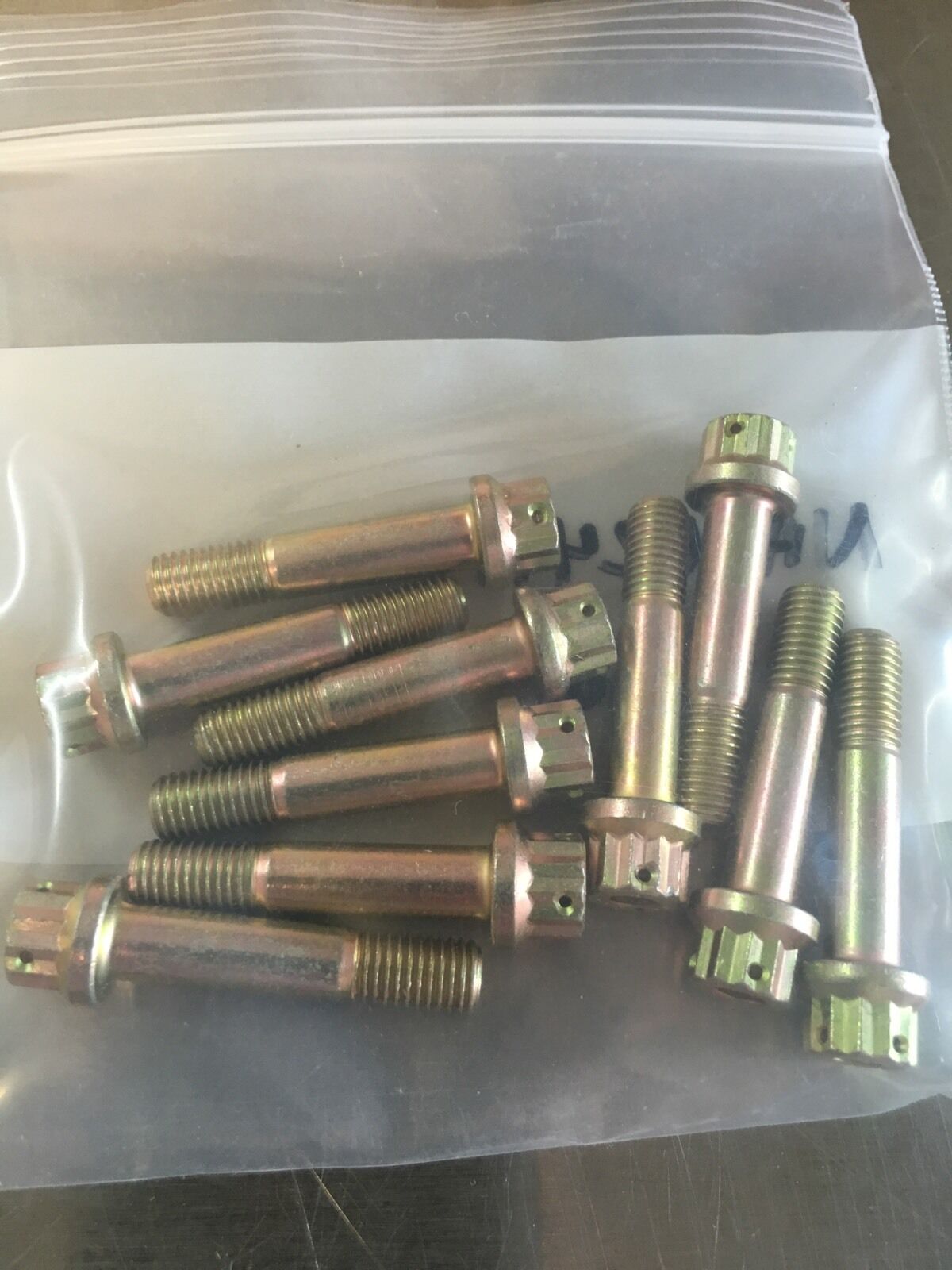 10ea NAS624H12  Mil-Spec Bolts   1/4-28 X 1.235 12pt with Drilled hole
