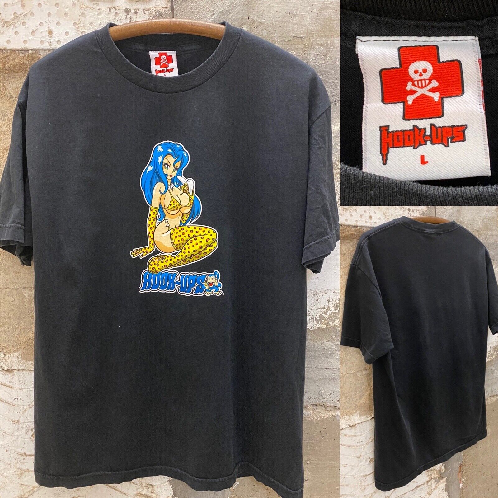 Vintage Hook-ups T Shirt Jeremy Klein Hookups Tee Hook Ups Shirt 90s Banana  USA for Sale 